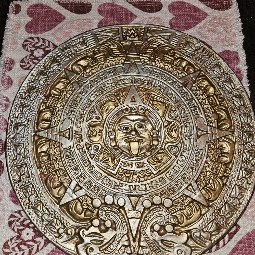 13" Replica The Aztec Sun God Calendar Stone Wall Hanging Decor